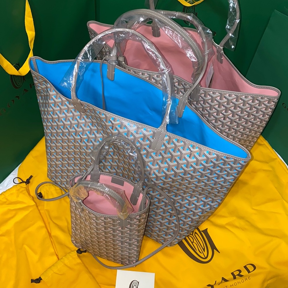 NEW GOYARD Saint Louis GM tote Claire Voie Turq/Grege LIMITED EDITION - Picture 15 of 17